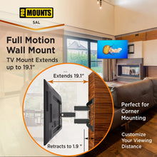 Load image into Gallery viewer, ProMounts Articulating / Full-Motion TV Wall Mount for 37" to 85" TVs up to 120 lbs (SAL) - One Products