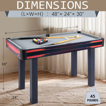 Load image into Gallery viewer, 48&quot; Complete Set Pool Table, Compact Size with Premium Velvet Tabletop and Solid Cue Sticks (GS-BT-2355) ProMounts Hybrid Multi-Game Tables
