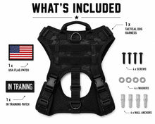 Load image into Gallery viewer, Adjustable Tactical Dog Harness for Medium &amp; Large Dogs, Heavy-Duty No-Pull Vest with Metal Buckle and Control Handle | Black Camouflage One Products pet
