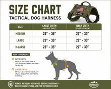 Load image into Gallery viewer, Adjustable Tactical Dog Harness for Medium &amp; Large Dogs, Heavy-Duty No-Pull Vest with Metal Buckle and Control Handle | Green Camouflage One Products
