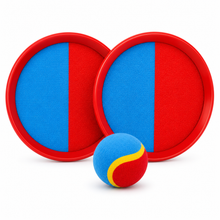 Load image into Gallery viewer, ProMounts Kids Toss &amp; Catch Ball Game Set with 2 Hook-and-Loop Paddles and Soft Ball | Outdoor Beach, Backyard &amp; Park Toy | Ages 3+
