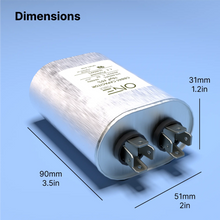 Load image into Gallery viewer, ONE Power 10-MFD, 370V or 440V Single Run A/C Capacitor 10 uF CBB65B Air Conditioner Capacitors for AC Unit Fan Motor Start or Heat Pump or Condenser Straight Cool (OPCSR10) One Products
