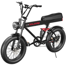 Load image into Gallery viewer, Goldoro Electric Bike for Adults 500W, 20 Inch Fat Tire Ebike 31 MPH &amp; 50-60 Miles Commuter E Bike, 48V 20AH Electric Bicycle (Black) - One Products
