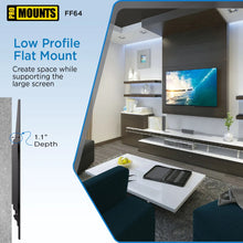 Load image into Gallery viewer, ProMounts Flat / Fixed TV Wall Mount for 42&quot; to 84&quot; TVs, Holds Up to 143lbs (FF64) - One Products
