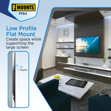 Load image into Gallery viewer, ProMounts Flat / Fixed TV Wall Mount for 42&quot; to 84&quot; TVs, Holds Up to 143lbs (FF64) - One Products
