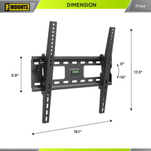 Load image into Gallery viewer, ProMounts Tilt / Tilting TV Wall Mount for 32&quot; to 65&quot; TVs up to 165lbs (FT44) - One Products
