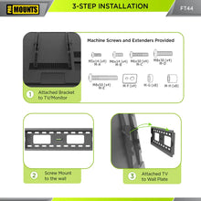 Load image into Gallery viewer, ProMounts Tilt / Tilting TV Wall Mount for 32&quot; to 65&quot; TVs up to 165lbs (FT44) - One Products
