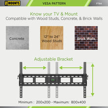 Load image into Gallery viewer, ProMounts Tilt/Tilting TV Wall Mount For 50&quot; to 92&quot; TVs Up to 165lbs (FT84) - One Products
