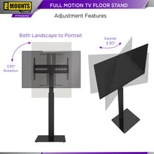 Load image into Gallery viewer, ProMounts Portrait &amp; Landscape Floor TV Stand for 32”-75” TVs, Holds up to 77lbs - One Products
