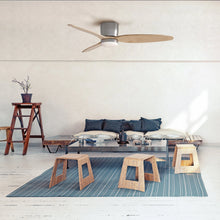 Load image into Gallery viewer, ProMounts 52 in. WIFI 3-Blade Smart Ceiling Fan with Reversible Motor, 6 Speeds and 3 Color Temperatures, App Control, Natural Wood - One Products
