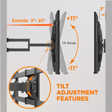 Load image into Gallery viewer, ProMounts Large Articulating/Full Motion TV Wall Mount for 50”-110” Screens and Holds up to 132lbs (OMA8601) - One Products
