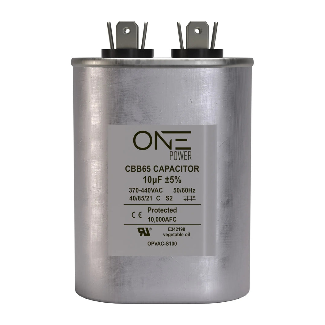 ONE Power CBB65 440-Volt 10-MFD Oval Single Run Capacitor (OPCSR10) One Products