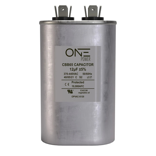 ONE Power CBB65 440-Volt 12.5-MFD Oval Single Run Capacitor (OPCSR12) One Products