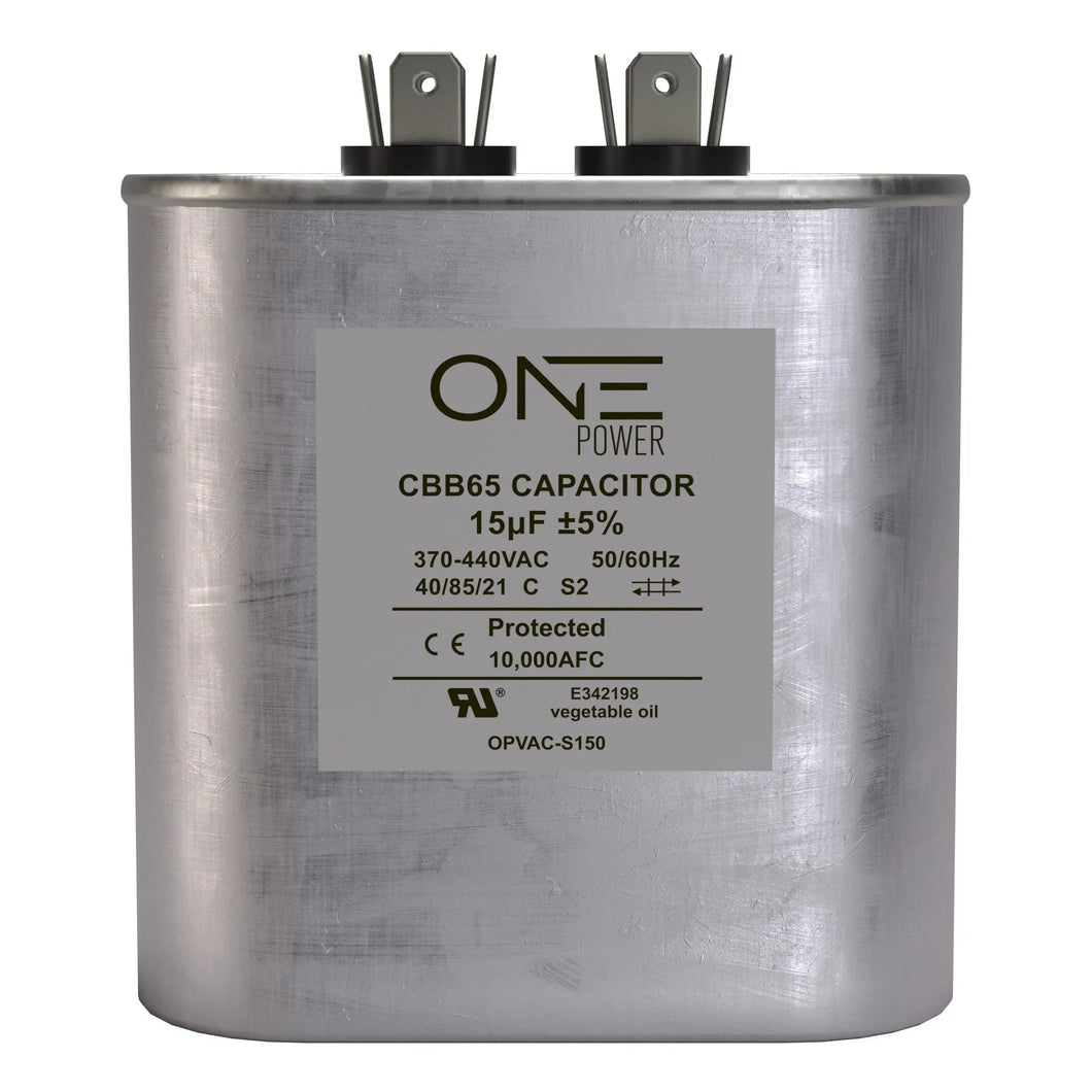 ONE Power CBB65 440-Volt 15-MFD Oval Single Run Capacitor (OPCSR15) One Products