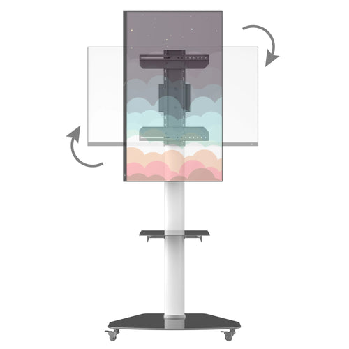 ProMounts Portrait/Landscape Rolling TV Stand Mount For 32