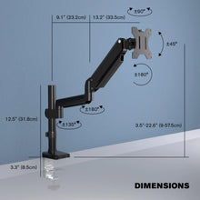 Load image into Gallery viewer, ProMounts Landscape to Portrait Single Monitor Arm for 13” to 32” Screens Holds up to 17.6 lbs - One Products
