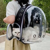 Pet Carrier Bag, Breathable And Transparent Travel Carrier Suitable for Cats And Small Dogs, Portable Space Capsule Bag with Zipper Portable for Outdoor Adventures (Black) One Products