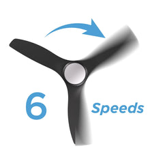 Load image into Gallery viewer, ProMounts 52 in. WIFI 3-Blade Smart Ceiling Fan with Reversible Motor, 6 Speeds and 3 Color Temperatures, App Control, Black One Smart CE Gear Ceiling Fan
