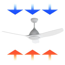 Load image into Gallery viewer, ProMounts 52 in. WiFi 3-Blade Smart Ceiling Fan with Reversible Motor, 6 Speeds and 3 Color Temperatures, App Control, White One Smart CE Gear Ceiling Fan
