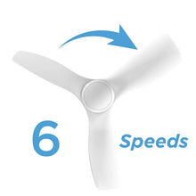 Load image into Gallery viewer, ProMounts 52 in. WiFi 3-Blade Smart Ceiling Fan with Reversible Motor, 6 Speeds and 3 Color Temperatures, App Control, White One Smart CE Gear Ceiling Fan
