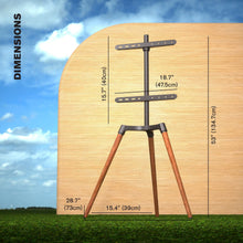 Load image into Gallery viewer, ProMounts Premium Easel TV Floor Stand, Universal TV Mount with 140° Swivel, Corner TV Tripod Base for 32-75 Inches, TV Stand for Curved Flat Screen ProMountshttps://www.one-products.com/
