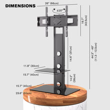 Load image into Gallery viewer, ProMounts Premium Swivel TV Stand Mount for 37”-72” Screens with Shelving, Holds up to 110 Lbs (ATMSS6401-X2) ProMountshttps://www.one-products.com/

