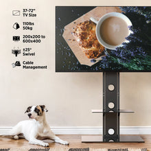 Load image into Gallery viewer, ProMounts Premium Swivel TV Stand Mount for 37”-72” Screens with Shelving, Holds up to 110 Lbs (ATMSS6401-X2) ProMountshttps://www.one-products.com/
