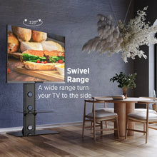 Load image into Gallery viewer, ProMounts Premium Swivel TV Stand Mount for 37”-72” Screens with Shelving, Holds up to 110 Lbs (ATMSS6401-X2) ProMountshttps://www.one-products.com/
