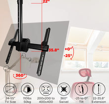 Load image into Gallery viewer, ProMounts Premium TV Ceiling Mount Fits Most 32-65 inch, Holds 88lbs ProMounts Ceiling Mount
