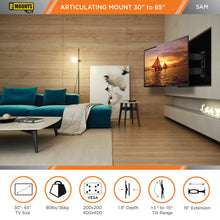 Load image into Gallery viewer, ProMounts Articulating / Full Motion TV Wall Mount for 30&quot; to 65&quot; TVs Up to 80lbs (SAM) - One Products
