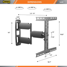 Load image into Gallery viewer, ProMounts Articulating / Full Motion TV Wall Mount for 30&quot; to 65&quot; TVs Up to 80lbs (SAM) - One Products
