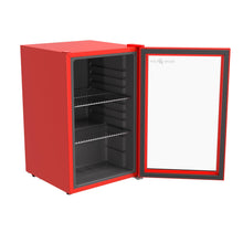 Load image into Gallery viewer, SnowLion Premium 69L Beverage Refrigerator 2.4 Cu.ft. Freestanding Mini Fridge With Glass Door in Red SnowLion Glass Door Large
