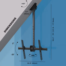 Load image into Gallery viewer, ProMounts Tilt and Swivel Ceiling TV Mount for 37&quot;-90&quot; Screens Holds up to 110Lbs. One Products
