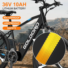 Load image into Gallery viewer, Goldoro Electric Bike 26&quot; X7 Aluminum Alloy Mountain Bike, 250W/36V, MAX 18 MPH, 21 speed with Alloy Wheels - One Products
