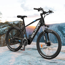 Load image into Gallery viewer, Goldoro Electric Bike 26&quot; X7 Aluminum Alloy Mountain Bike, 250W/36V, MAX 18 MPH, 21 speed(Black) - One Products
