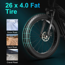 Load image into Gallery viewer, Goldoro Electric Bike 26&quot; X8 Aluminum Alloy Snowmobile,Fat Tire 500W/48V, MAX 31 MPH, 7 speed - One Products
