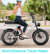 Load image into Gallery viewer, Goldoro Electric Bike for Adults 500W, 20 Inch Fat Tire Ebike 31 MPH &amp; 50-60 Miles Commuter E Bike, 48V 20AH Electric Bicycle (White) - One Products
