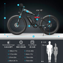 Load image into Gallery viewer, Goldoro Electric Bike 26&quot; X8 Aluminum Alloy Snowmobile,Fat Tire 500W/48V, MAX 31 MPH, 7 speed - One Products
