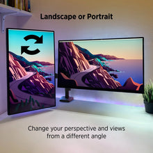 Load image into Gallery viewer, ProMounts Landscape to Portrait Double Monitor Arms for 13&quot; to 32&quot; Screens Holds up to 17.6 lbs - One Products
